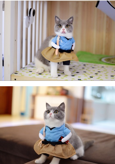 Funny Cat Costume Uniform Suit