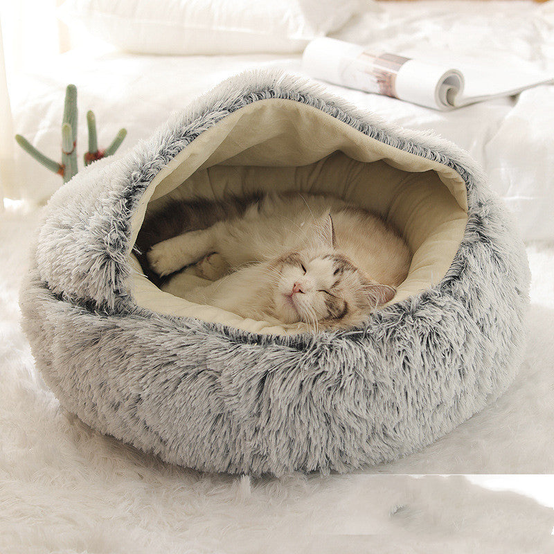 Round Plush Warm Bed House