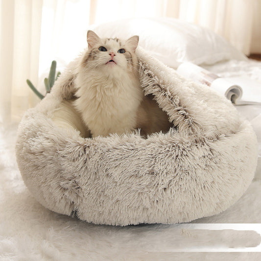 Round Plush Warm Bed House