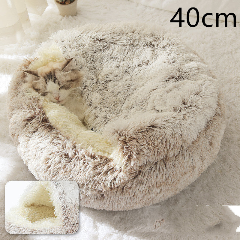 Round Plush Warm Bed House