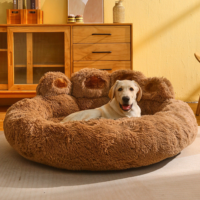 Bear Paw Shape Super Soft Pet Bed