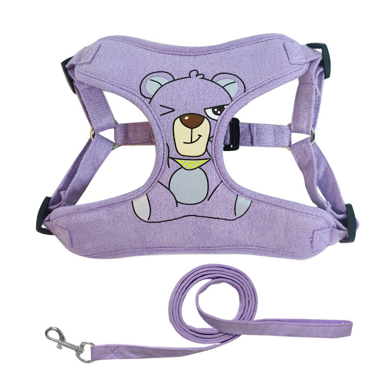 Pet Harness Suede Medium Small