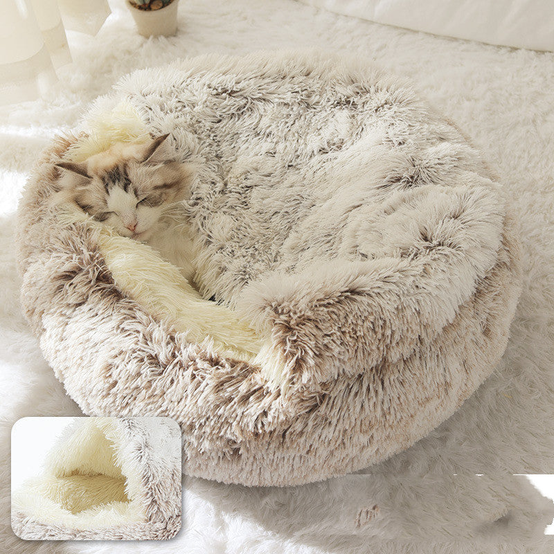 Round Plush Warm Bed House