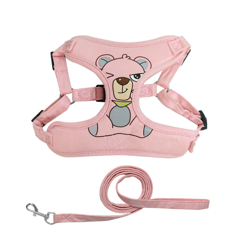 Pet Harness Suede Medium Small