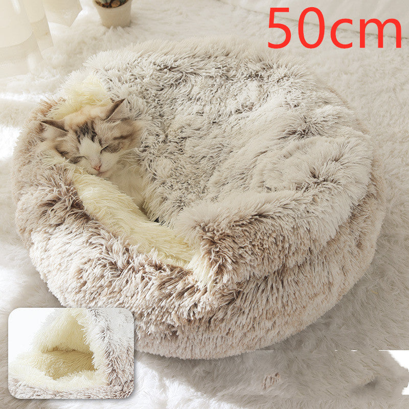 Round Plush Warm Bed House