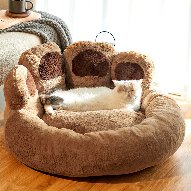 Bear Paw Shape Super Soft Pet Bed