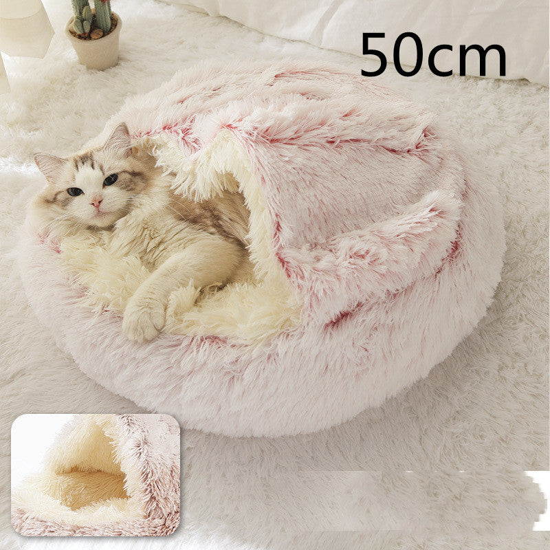 Round Plush Warm Bed House