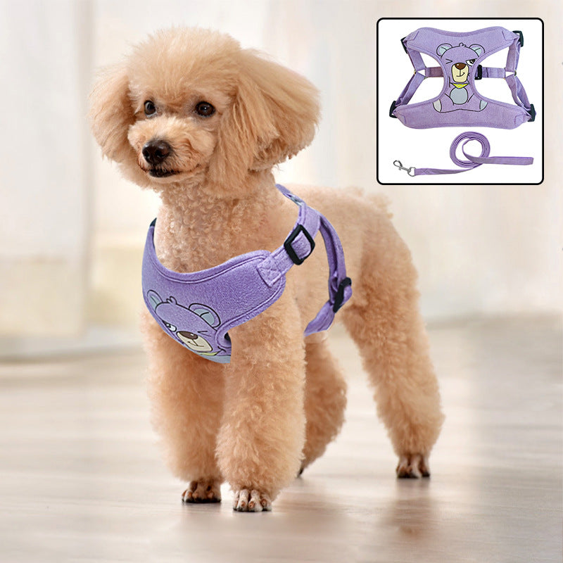 Pet Harness Suede Medium Small