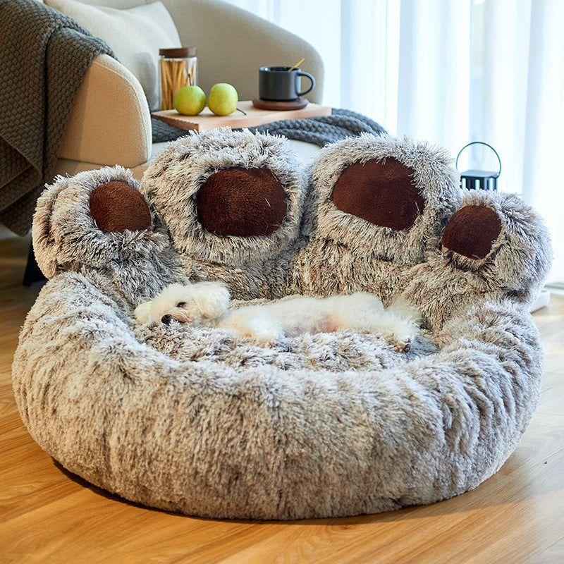 Bear Paw Shape Super Soft Pet Bed