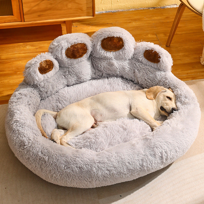 Bear Paw Shape Super Soft Pet Bed