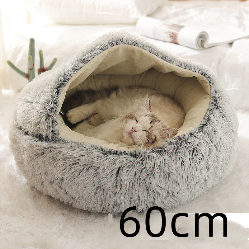 Round Plush Warm Bed House