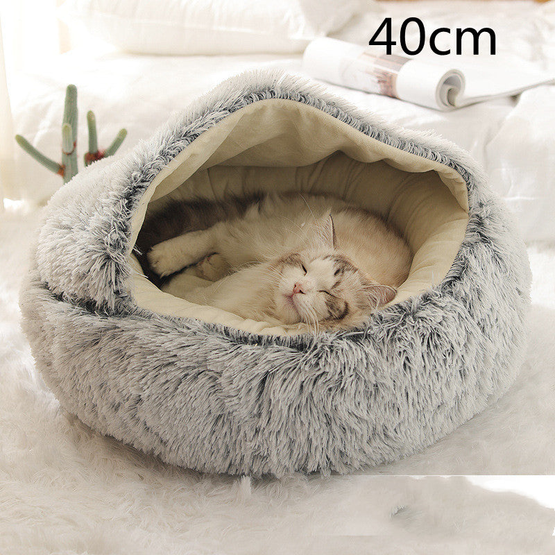 Round Plush Warm Bed House