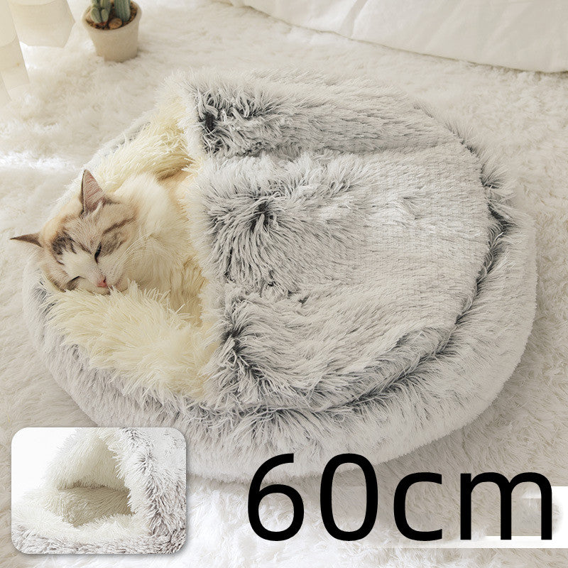 Round Plush Warm Bed House