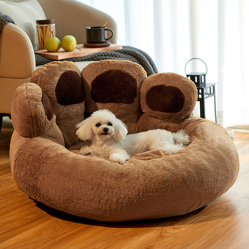 Bear Paw Shape Super Soft Pet Bed