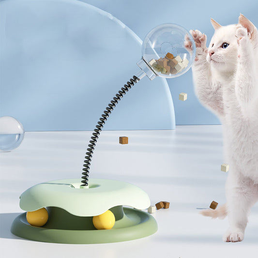 Cat toy and treat feeder in 1