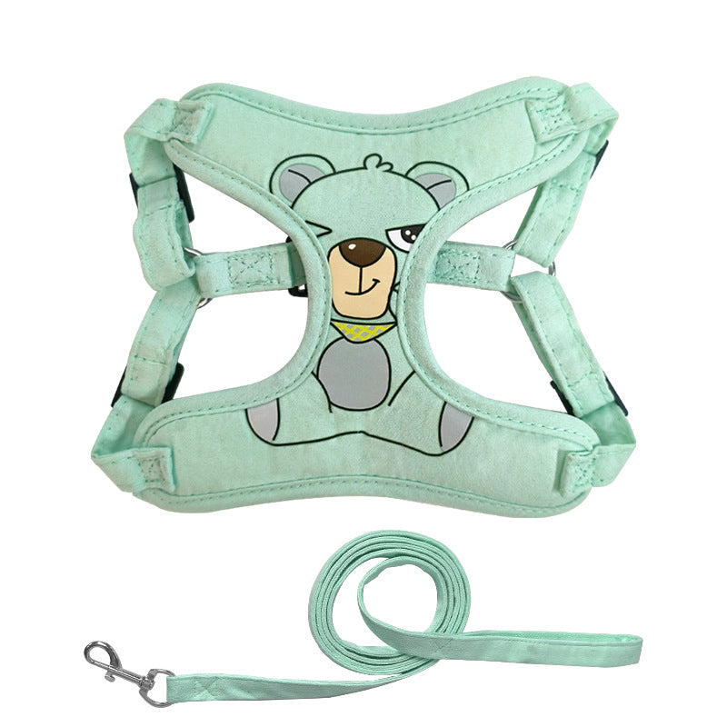 Pet Harness Suede Medium Small