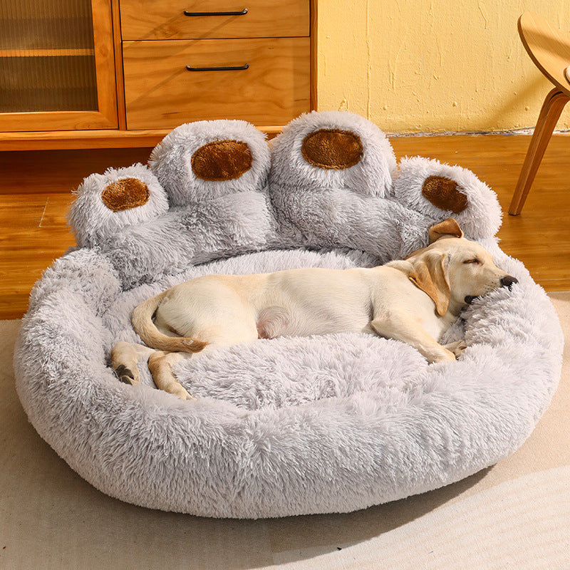 Bear Paw Shape Super Soft Pet Bed